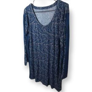 Victoria's Secret Blue Floral Casual Nightgown sz M